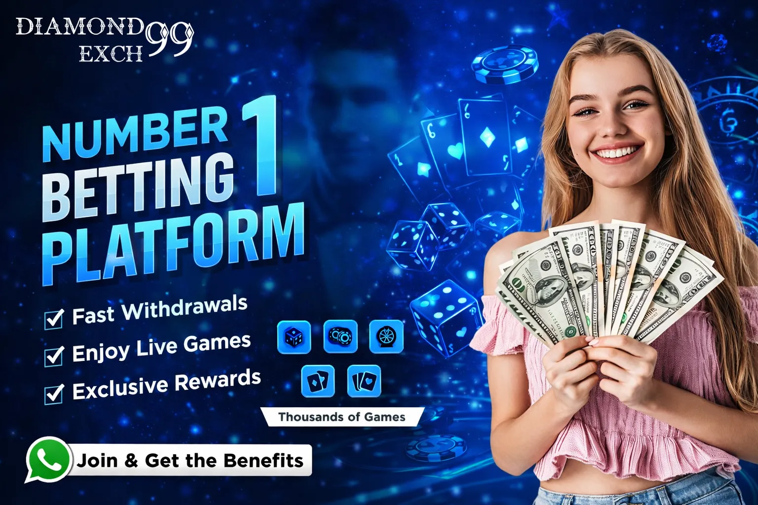 Diam247 sports betting platform features including cricket football and casino games