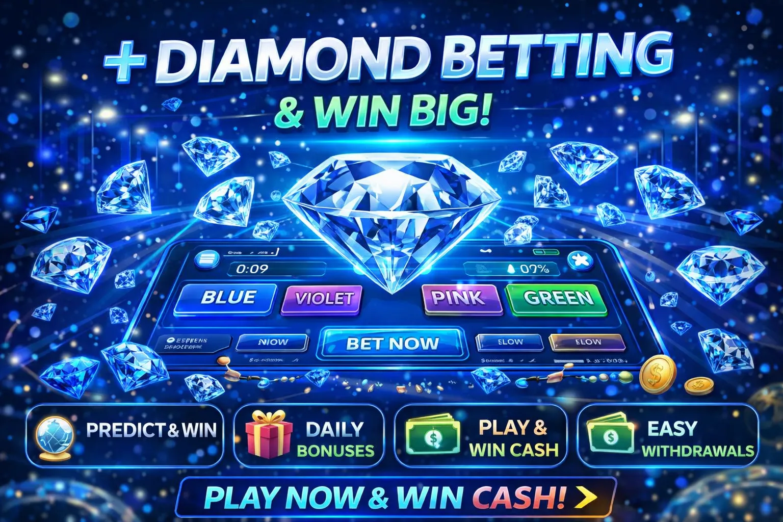 Diamond Exchange 999 ID account access interface showing login credentials and dashboard navigation