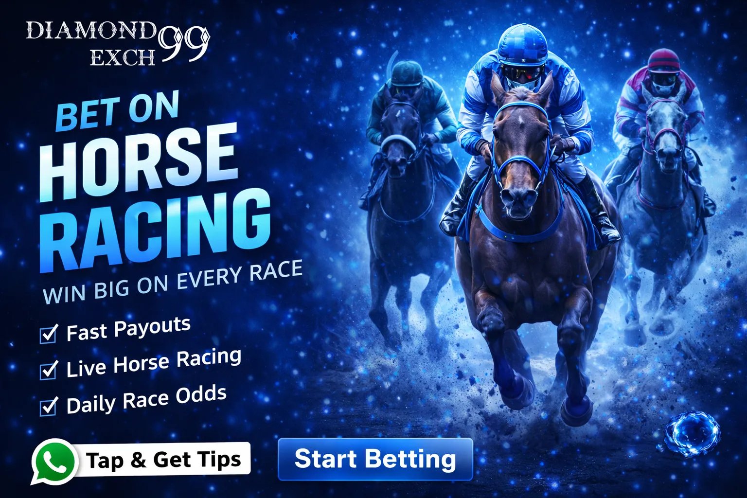 Diamond Exchange admin panel features including account creation balance control and betting reports